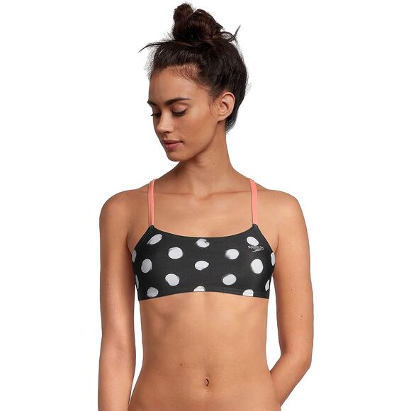 NEW Speedo Women's Swimsuit Top Bikini Strappy Back Demi X-SMALL - Picture 1 of 3